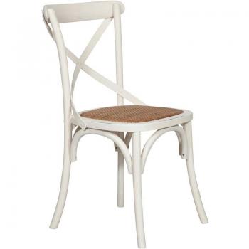 Sedia Cucina Rattan Bianco