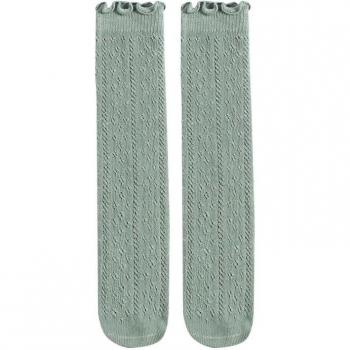 Calcetines de malla hasta la rodilla con estampado floral