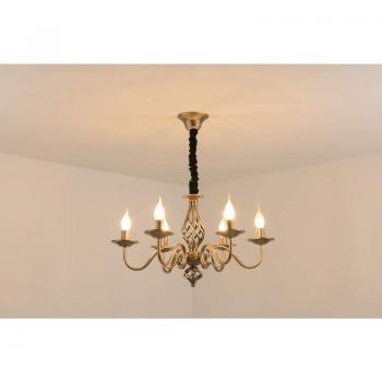 Country Heritage Chandelier – Adjustable Height, Wrought Iron Bronze