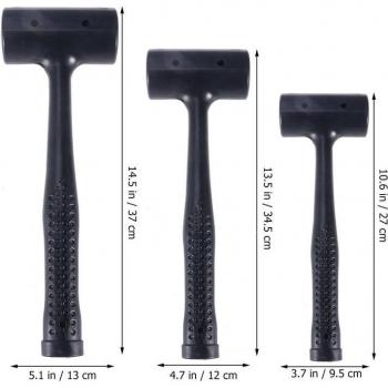 Multinationaler Anti‑Vibrations‑Gummihammer für Fliesenverlegung – Schwarze Version