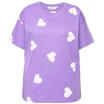 Baumwoll-T-Shirt für große Größen mit Herz-Design