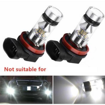 2X High Power LED Fog Light H8 H11 H16 6000K
