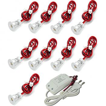 LED Einbauleuchten 9er Set 1W dimmbar