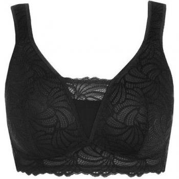 Bralette Pizzo “No Hook” – Nero, Coppa B‑F, 8C (Ulla Popken)