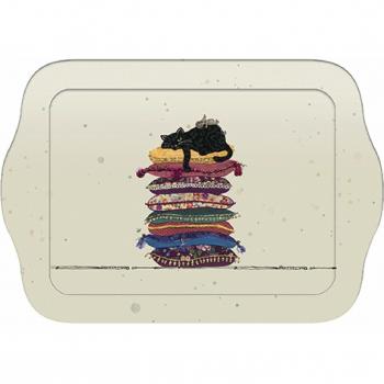 Mini Plateau Vide Poche Rectangulaire Chat Coussin