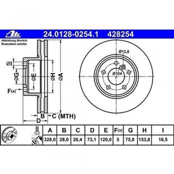 ATE Disque de frein 24.0128-0254.1