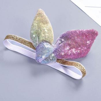 Sequined Tutu Skirt and Bunny Headband Set for Baby Girl