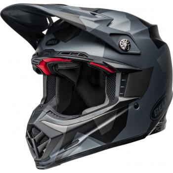Casco Moto‑9S Flex BELL Camo Grigio Opaco per Motocross