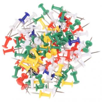 2 PCS of 100 Assorted Color Map Pins for School and Office