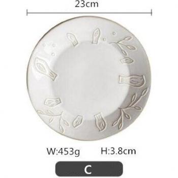 Vaisselle de table vintage : plateau et assiette à dessert