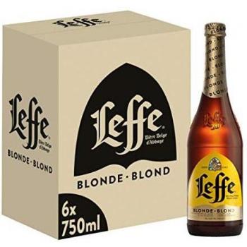Leffe Blonde Belgium Abbey Beer Bottles, 6×750ml