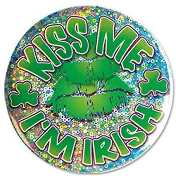 Beistle Party‑Accessoire: Kiss Me I’m Irish Button – 8,89 cm, 12 Stück