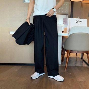 Men's Casual Straight Wide Leg Trousers