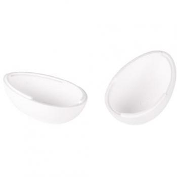 Uovo di Pasqua in Polistirolo, Semisfere da Decorare, Altezza 26 cm, Bianco