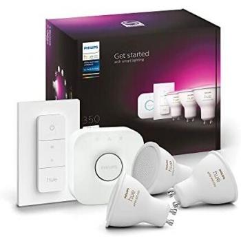 Philips Hue Kit de démarrage 3 spots connectés GU10 + variateur