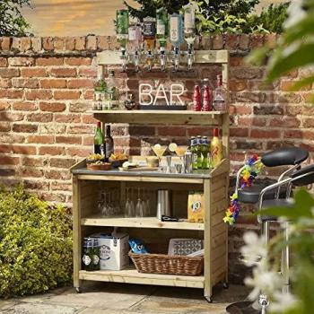 Rowlinson Outdoor Mini Bar, Wood