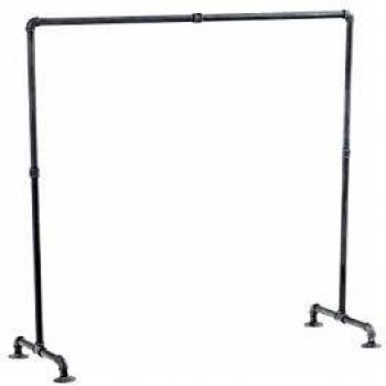 Standa di Metallo Argento per Abbigliamento Jersey 120 cm