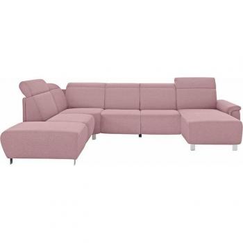 SIT & MORE Wohnküche „Township U‑Form“ – Rosa Altrosa, Naturlederbezug