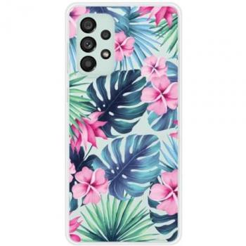 Protection silicone stylisée tropical aquarelle – Samsung A73 5G