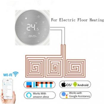 LCD Screen WiFi Thermostat for Electric Floor Heating and Gas Boiler with Tuya Control