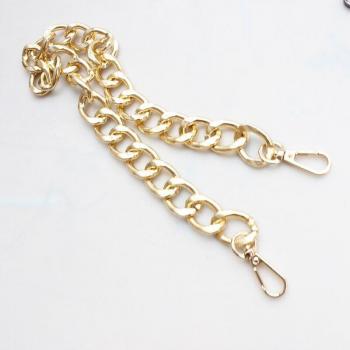 Cadena Metálica de Repuesto para Asa de Bolso, Accesorios de Joyería, Negro, Plateado y Dorado, 30/60/100 cm