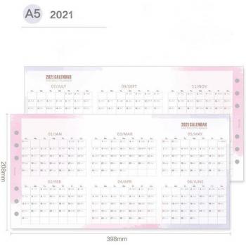 A5/A6 Calendar Dividers Loose-leaf Refill