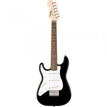 Squier Mini Stratocaster LH Noir guitare de voyage / enfant gaucher