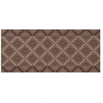 Tappeto di Lino Jacquard 57×600 – Marrone, Design Damasque