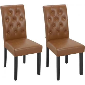 Set 2‑Sedie Moderni per Sala Pranzo Marrone – Woltu