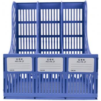 Desktop File Storage Rack with 3 Sections