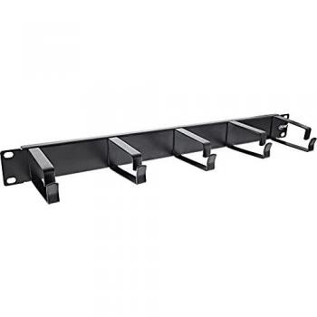 InLine 48,30cm (19) Kabelführungspanel, 5 große Bügel, RAL 9005, schwarz, Serverschrank Zubehör, Schwarz