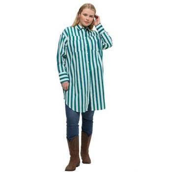 Studio Untold Hemdbluse Damen türkis 54/56 Baumwolle