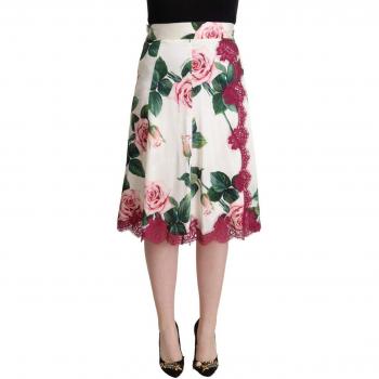 Gonna Dolce & Gabbana Pieghe Midi Verde Scuro