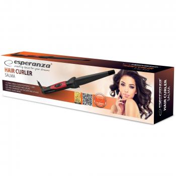 Rizador de Pelo Esperanza SALMA 1,7 m – Negro Rojo Caliente