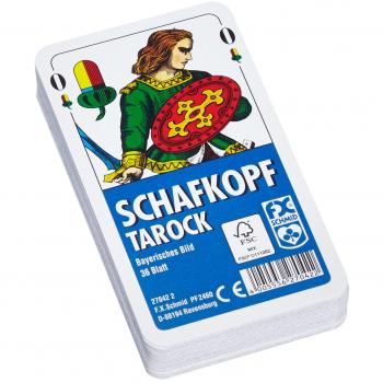 6 Blatt Ravensburger FX Schmid Spielkarten Schafkopf Tarock Bayerisches Bild Etui 27042