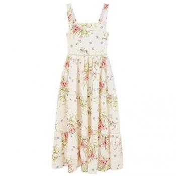Robe Yumi Yumi Crème à Fleurs en Coton 100% Broderie Anglaise 42