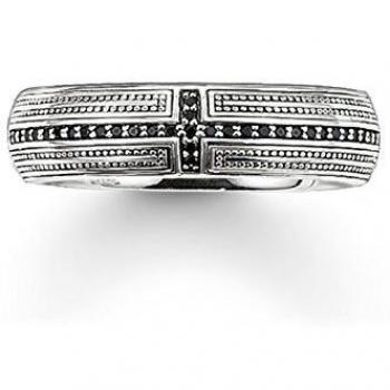 Thomas Sabo Anillo de Plata con Cruz de Pavé
