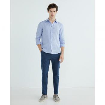 North Sails Herren Langarmhemd Blau Regular Fit