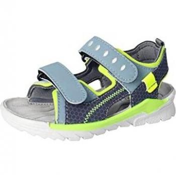 RICOSTA Jungen Sandalen TAJO, Kinder Sommerschuhe, WMS:Mittel, waschbar, offene Schuhe, Strandschuhe, Outdoorsandalen, Arctic/Neongelb