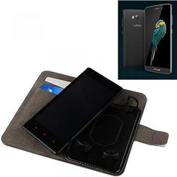 Manga BookStyle TP-LINK Neffos C5 Max: Cuero Sintético Negro