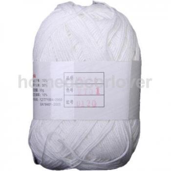 Baby-Friendly Tencel Cotton Yarn in White