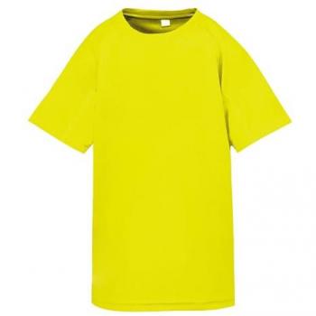 Spiro Boy's Performance Aircool Yellow Shirt (Size 9‑10)