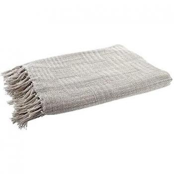 Coperta Cottoni Frange Beige 130x170 Dekodonia