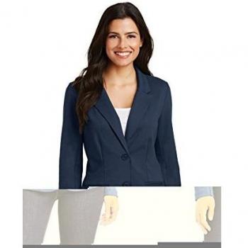 LM2000 Deep Navy Women’s Structured Knit Jacket – XL