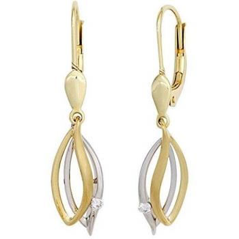 JOBO 585 Gold Gelbgold Ohrhänger 2 Diamanten