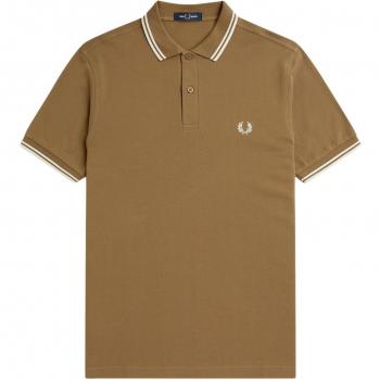 Polo Fred Perry Twin Tipped M3600 Shaded Stone