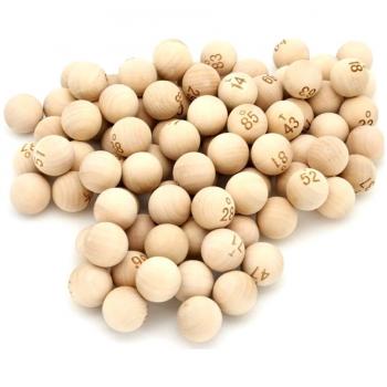 Boules de Tirage Loto en Bois 90 unités 25 mm