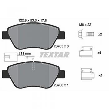 TEXTAR Bremsbeläge 2370502 für Fiat und Lancia