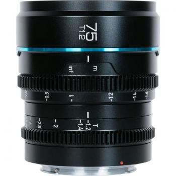 Sirui Nightwalker 75 mm T1,2 S35 Cine‑Objektiv – Manuell Fokus (Schwarz)