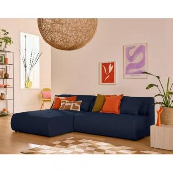 Canapé FlexiBlue 4 Places – Modularité Angle Réversible – Tissu Mesh 3D